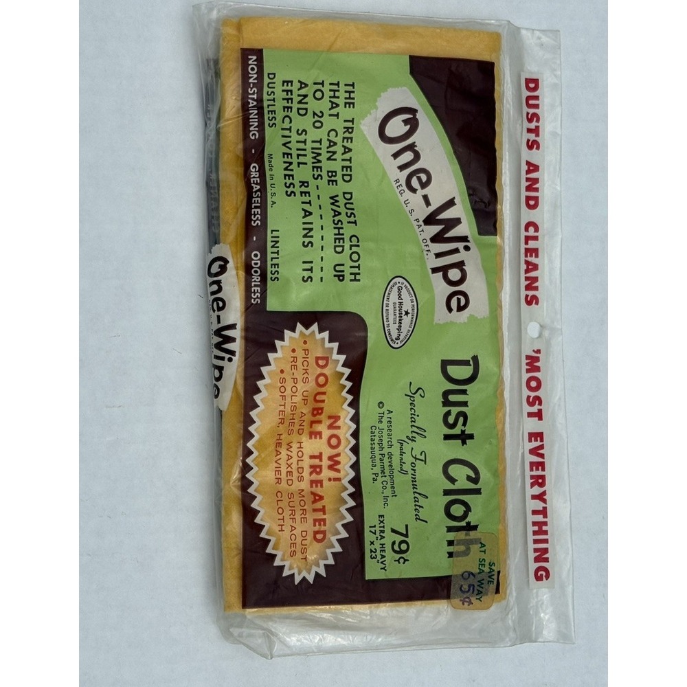 Vintage "One-Wipe" Dust Cloth Extra Heavy‎ 17"x23" New